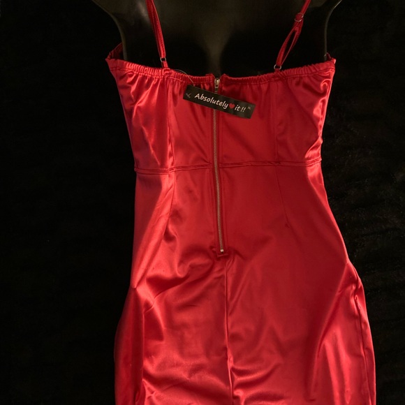 Bodycon Red Ruby Bustier Dress - Picture 6 of 8